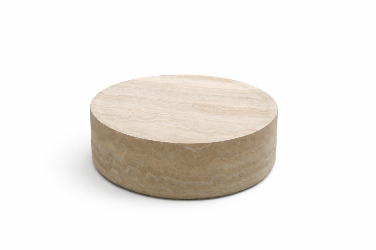 Table basse ELARA ronde effet pierre beige naturel